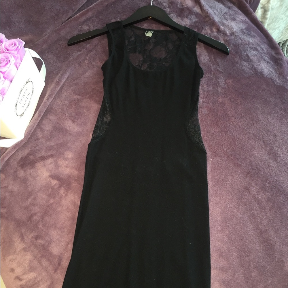 Black dress with lace